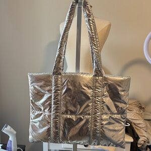 Bath & Body Works Shiny Silver Tote